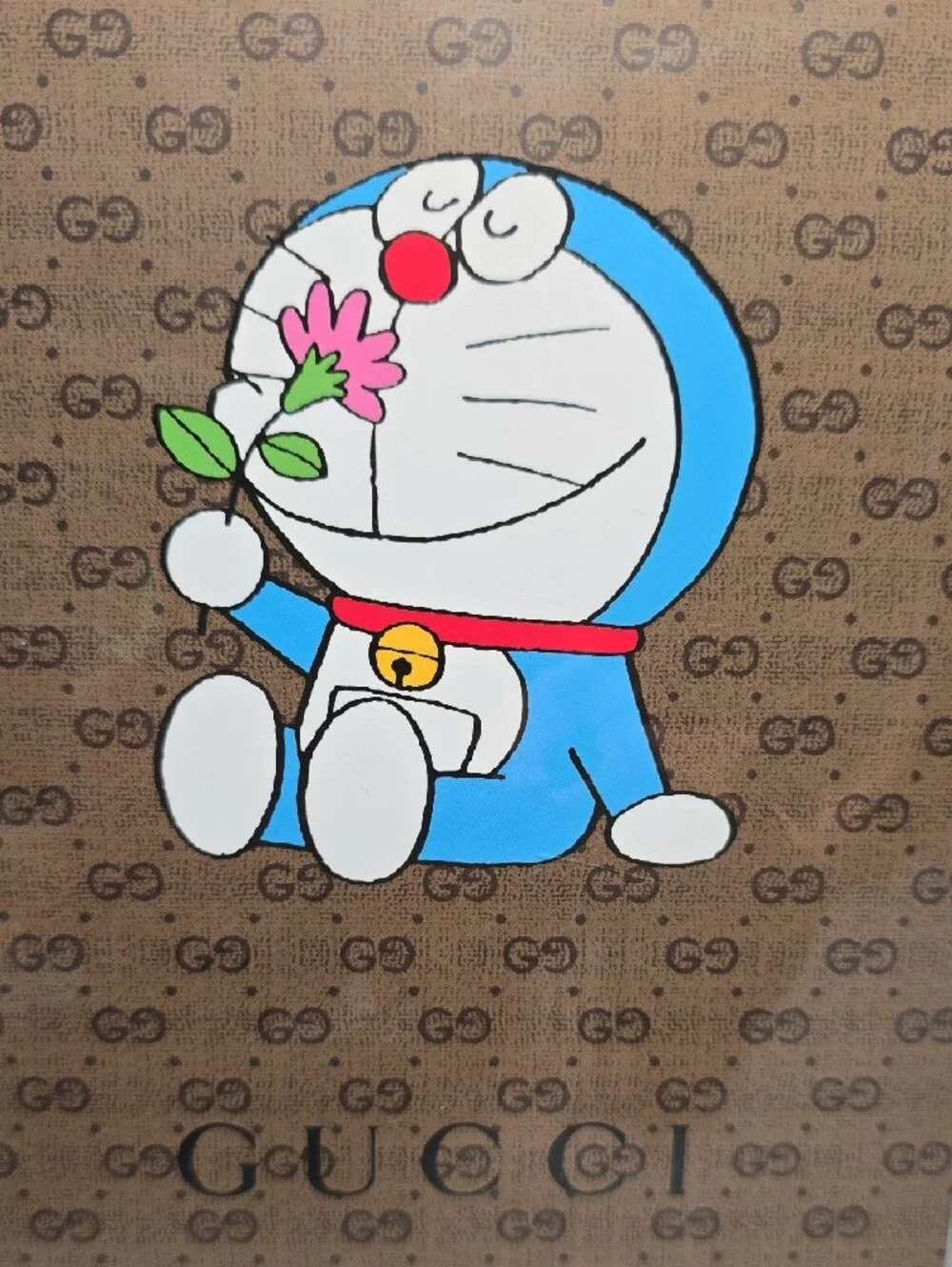Doraemon × Gucci Collaboration  Monogram Notebook with Blue Doraemon Graphic